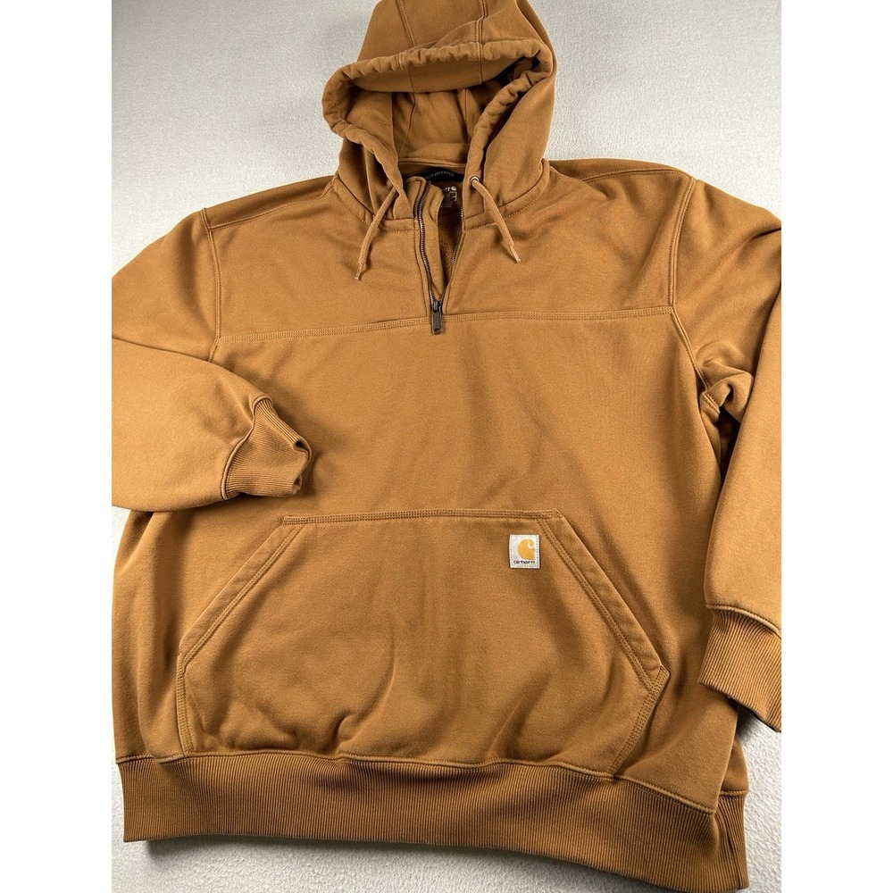 Carhartt 1006 Mens 2XL Rain Defender Heavyweight 1/4 Zip Sweatshirt Loose Fit